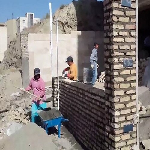 آجرکاری و شفته ریزی