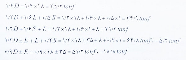 ترکیب بارهای ثقلی و جانبی برای طراحی ستون
