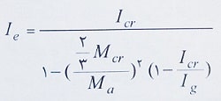 ممان اینرسی موثر تیر