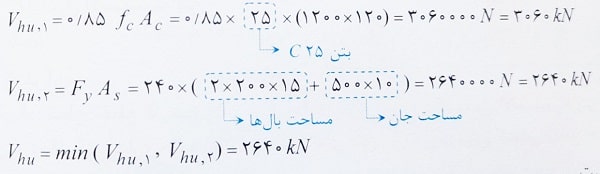 محاسبه لنگر خمشی تیر مرکب