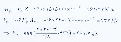 تعیین مقاومت برشی اسمی تیر پیوند
