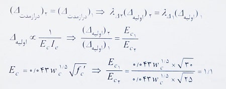 نسبت مدول الاستیسیته بتن