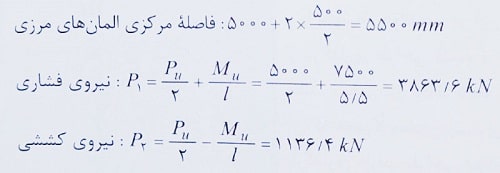 نیروی محوری دیوار برشی