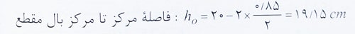 فاصله مرکز تا مرکز بال مقطع