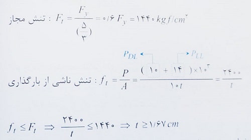 روش تنش مجاز سازه فولادی