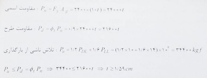 محاسبه ضخامت تسمه فولادی