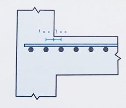 طول مهاری شبکه آرماتور دال