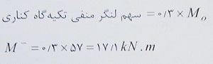 سهم لنگر منفی تکیه گاه کناری دال