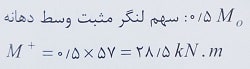 ضرایب لنگر خمشی مثبت