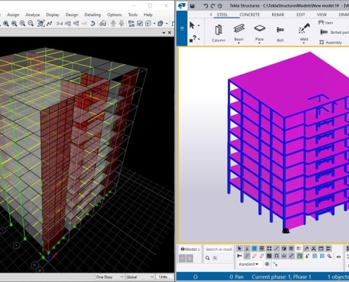 نحوه وارد کردن فایل از etabs به tekla structures