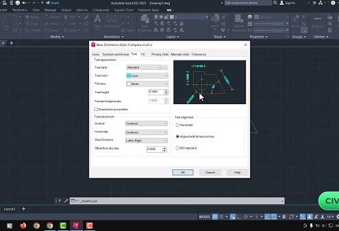 آموزش اتوکد Autocad | تغییر استایل اندازه گذاری در اتوکد