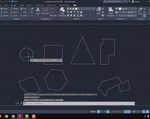 آموزش اتوکد Autocad-اندازه گیری سریع مساحت در اتوکد